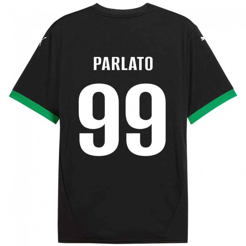 Kandiny Femme Maillot Claudio Parlato #99 Noir Vert Foncé Tenues Domicile 2024/25 T-Shirt