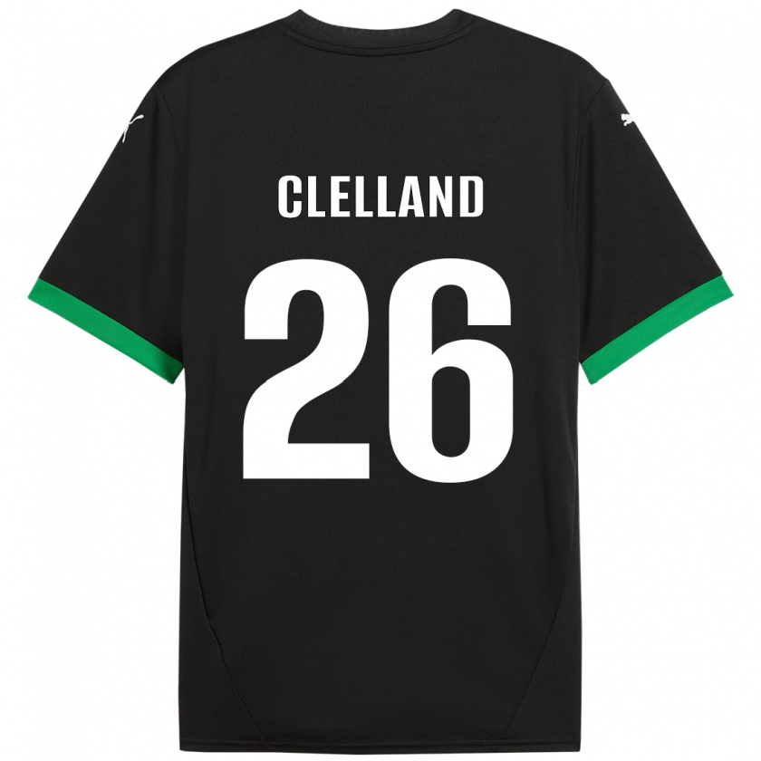 Kandiny Femme Maillot Lana Clelland #26 Noir Vert Foncé Tenues Domicile 2024/25 T-Shirt