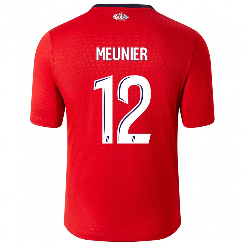 Kandiny Femme Maillot Thomas Meunier #12 Rouge Blanc Tenues Domicile 2024/25 T-Shirt