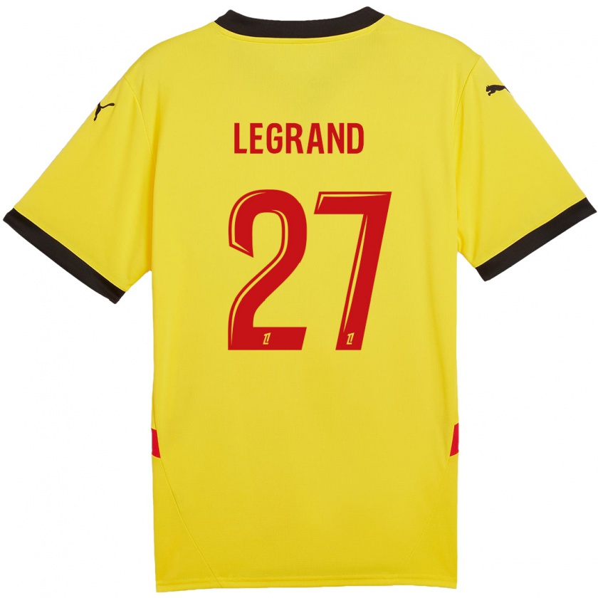 Kandiny Femme Maillot Bérénice Legrand #27 Jaune Rouge Tenues Domicile 2024/25 T-Shirt