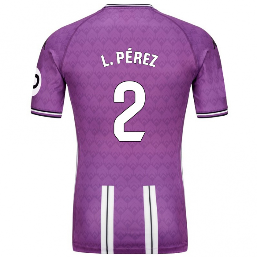 Kandiny Femme Maillot Luis Pérez #2 Violet Blanc Tenues Domicile 2024/25 T-Shirt