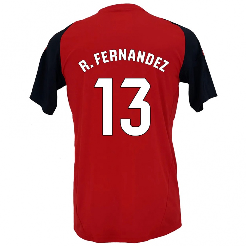 Kandiny Femme Maillot Raúl Fernández #13 Rouge Noir Tenues Domicile 2024/25 T-Shirt