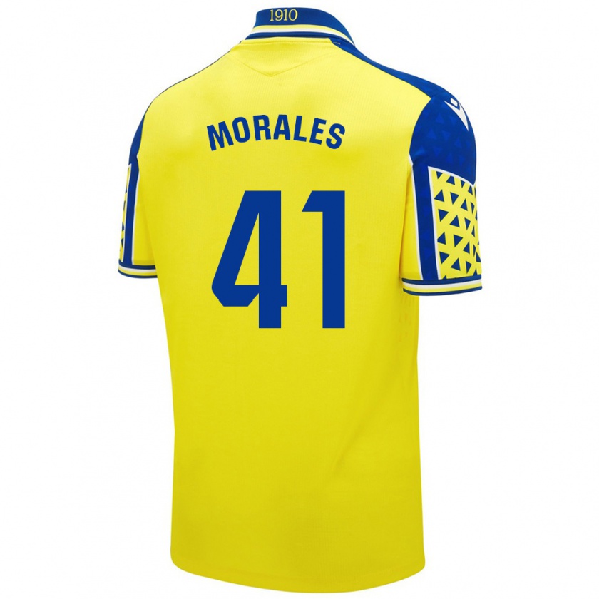 Kandiny Femme Maillot Luis Morales #41 Jaune Bleu Tenues Domicile 2024/25 T-Shirt