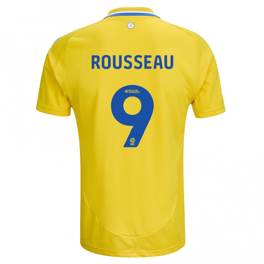 Kandiny Femme Maillot Jess Rousseau #9 Jaune Bleu Tenues Extérieur 2024/25 T-Shirt