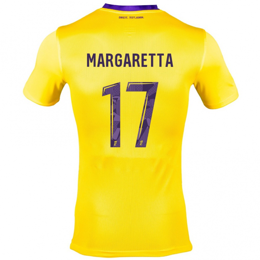 Kandiny Femme Maillot Jessica Margaretta #17 Jaune Violet Tenues Extérieur 2024/25 T-Shirt