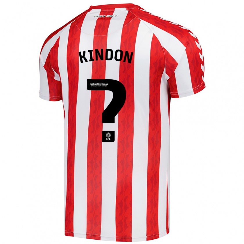 Kandiny Enfant Maillot Ben Kindon #0 Rouge Blanc Tenues Domicile 2024/25 T-Shirt