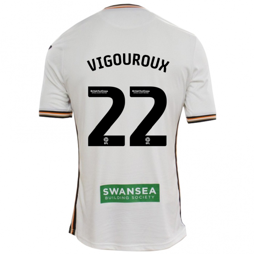 Kandiny Enfant Maillot Lawrence Vigouroux #22 Blanc Tenues Domicile 2024/25 T-Shirt