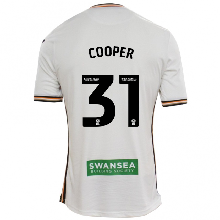 Kandiny Enfant Maillot Oliver Cooper #31 Blanc Tenues Domicile 2024/25 T-Shirt