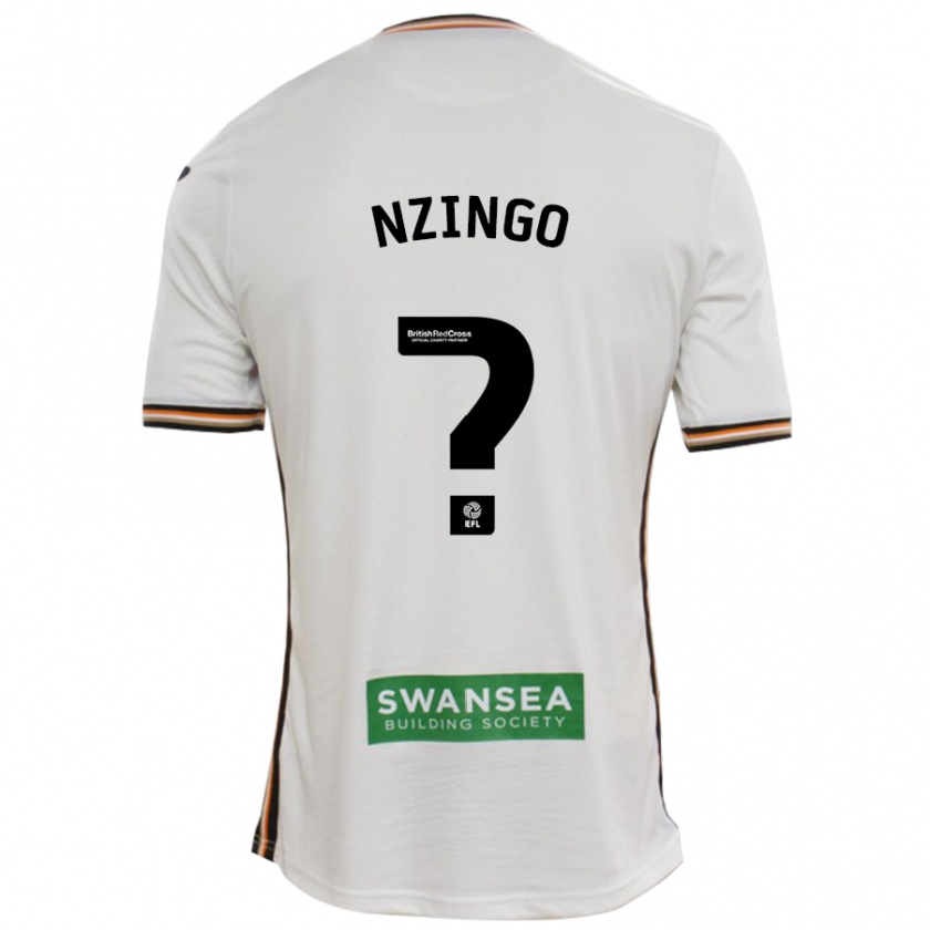 Kandiny Enfant Maillot Glory Nzingo #0 Blanc Tenues Domicile 2024/25 T-Shirt