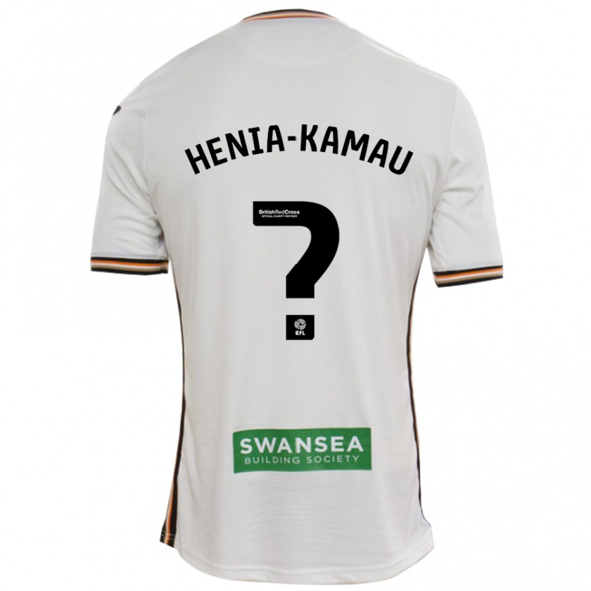 Kandiny Enfant Maillot Sammy Henia-Kamau #0 Blanc Tenues Domicile 2024/25 T-Shirt