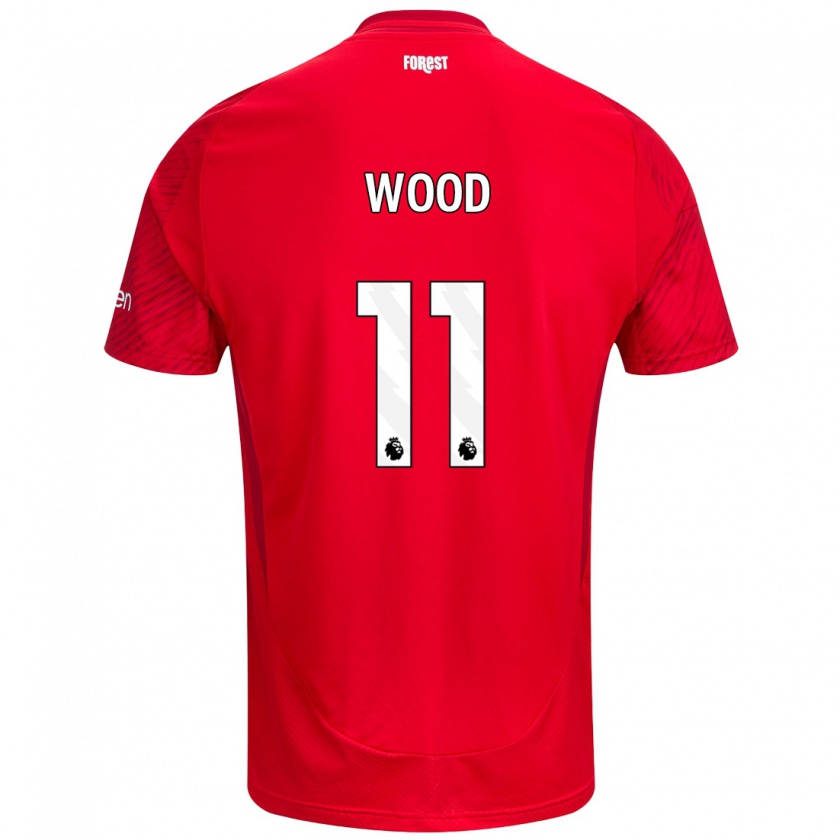 Kandiny Enfant Maillot Chris Wood #11 Rouge Blanc Tenues Domicile 2024/25 T-Shirt