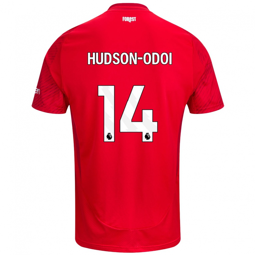 Kandiny Enfant Maillot Callum Hudson-Odoi #14 Rouge Blanc Tenues Domicile 2024/25 T-Shirt