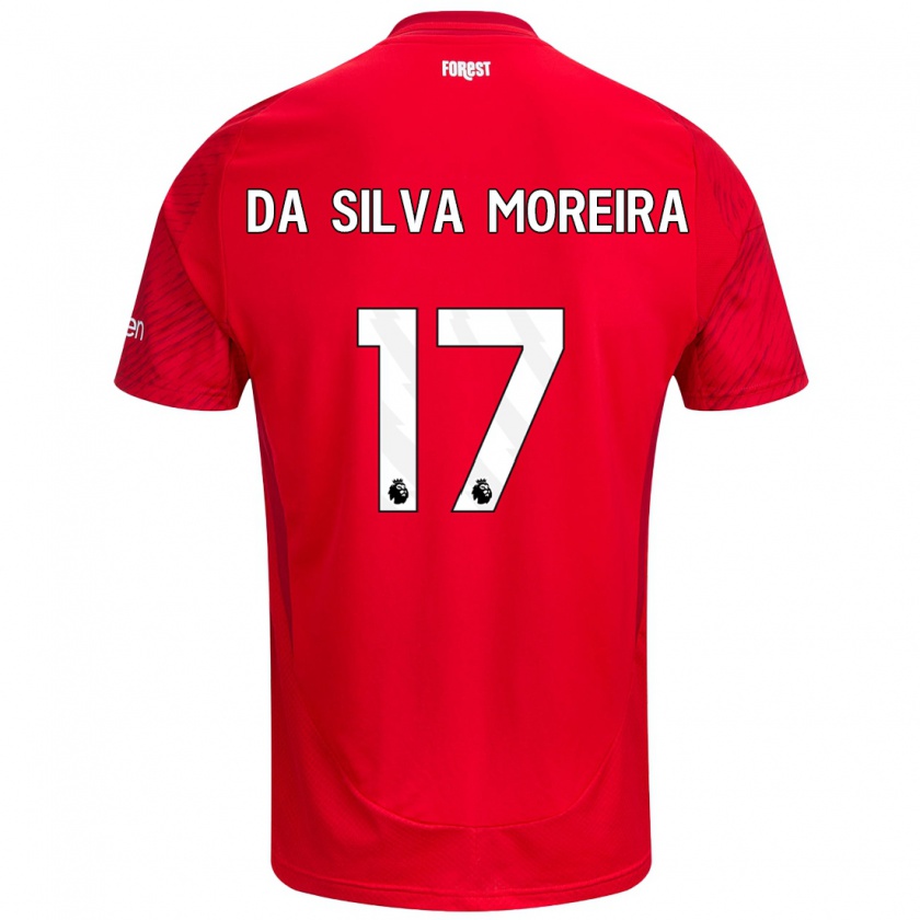 Kandiny Enfant Maillot Eric Da Silva Moreira #17 Rouge Blanc Tenues Domicile 2024/25 T-Shirt