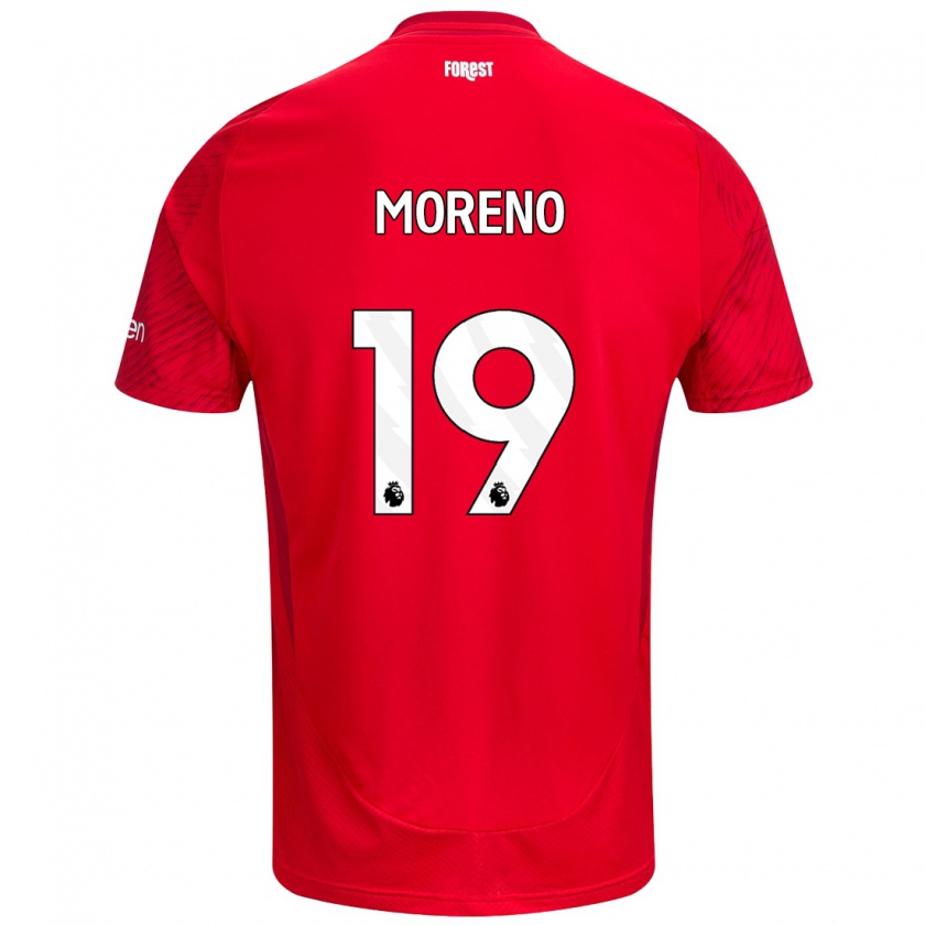 Kandiny Enfant Maillot Álex Moreno #19 Rouge Blanc Tenues Domicile 2024/25 T-Shirt