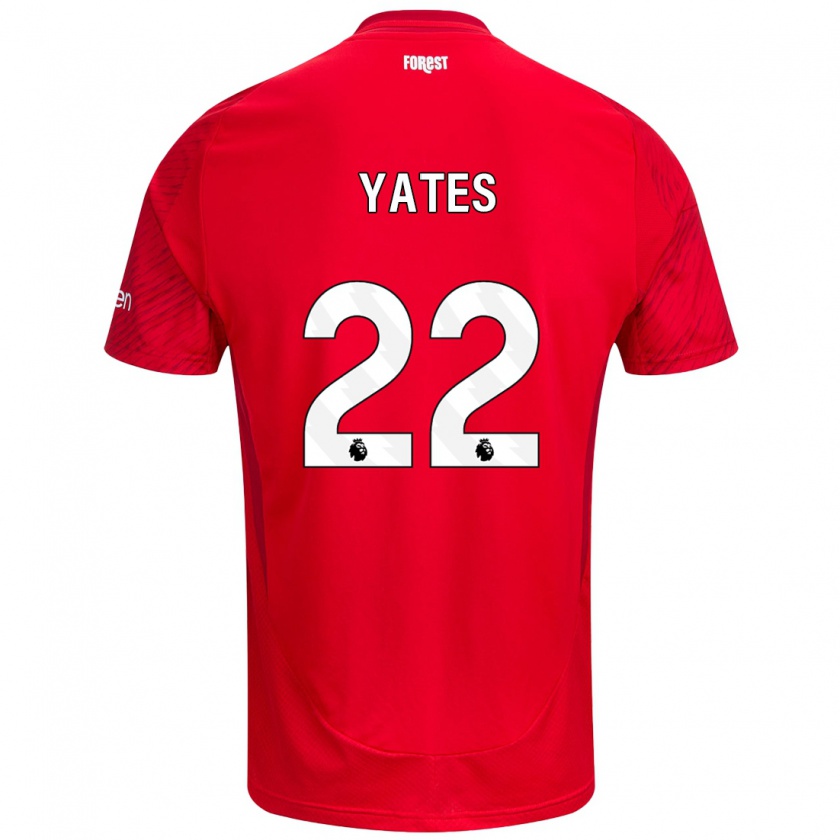 Kandiny Enfant Maillot Ryan Yates #22 Rouge Blanc Tenues Domicile 2024/25 T-Shirt