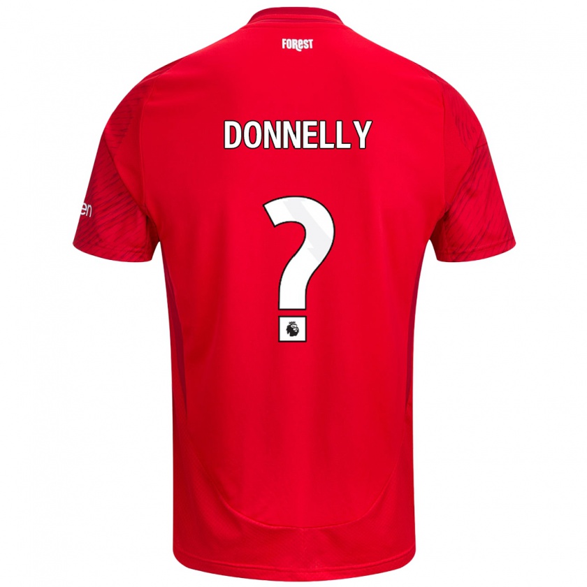 Kandiny Enfant Maillot Aaron Donnelly #0 Rouge Blanc Tenues Domicile 2024/25 T-Shirt