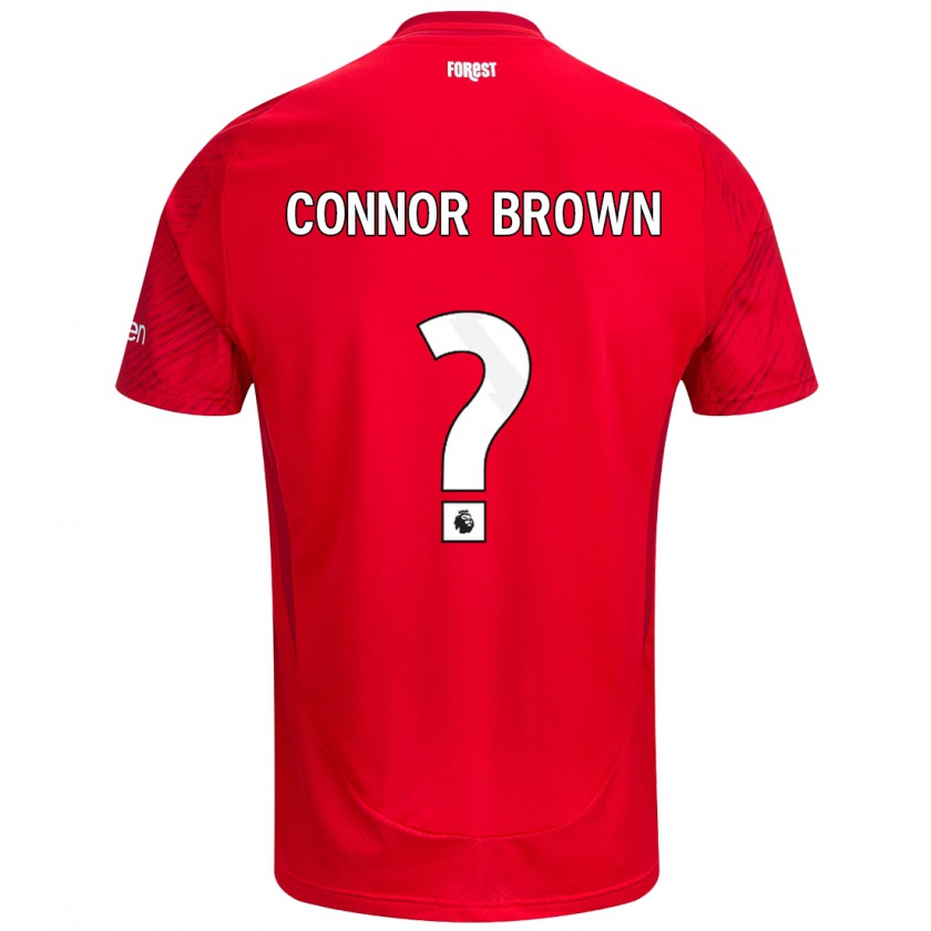 Kandiny Enfant Maillot Connor Brown #0 Rouge Blanc Tenues Domicile 2024/25 T-Shirt