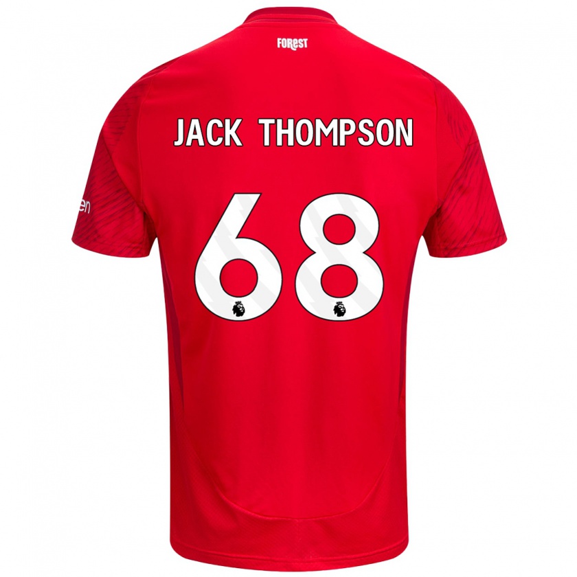 Kandiny Enfant Maillot Jack Thompson #68 Rouge Blanc Tenues Domicile 2024/25 T-Shirt