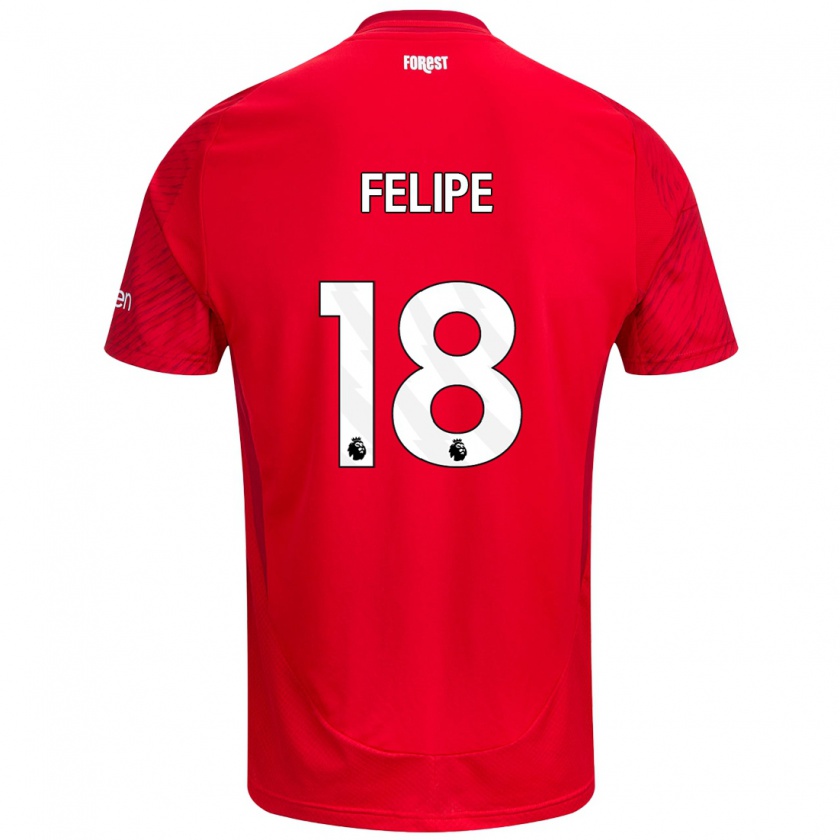 Kandiny Enfant Maillot Felipe #18 Rouge Blanc Tenues Domicile 2024/25 T-Shirt