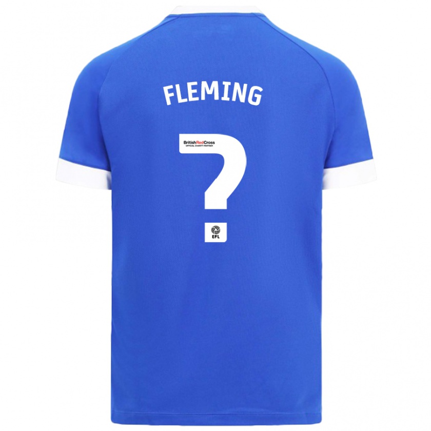 Kandiny Enfant Maillot Cole Fleming #0 Bleu Ciel Tenues Domicile 2024/25 T-Shirt