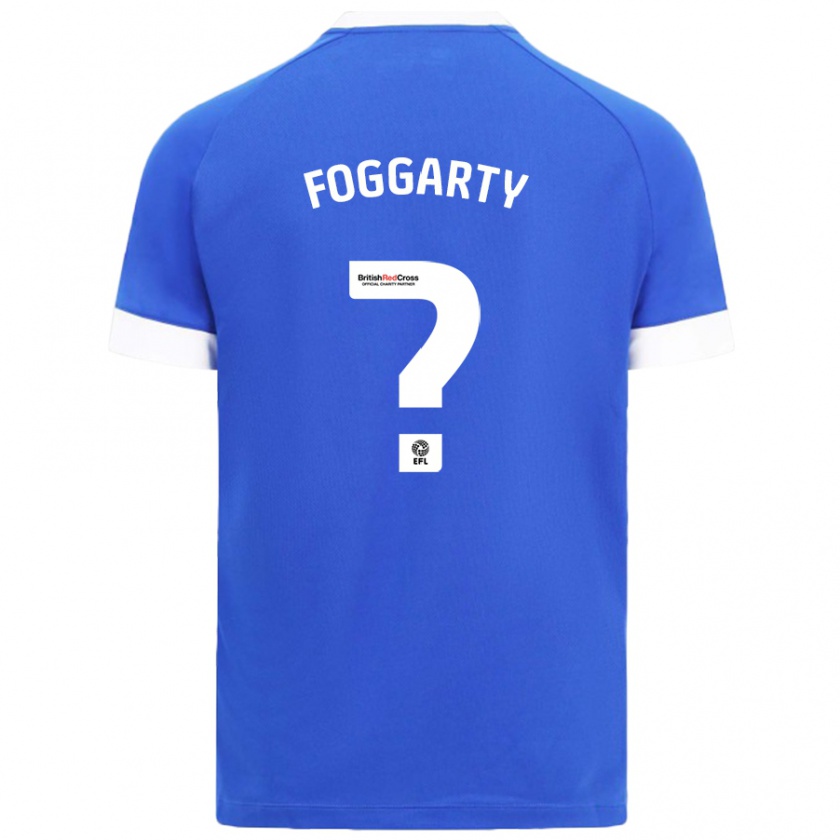 Kandiny Enfant Maillot Corey Foggarty #0 Bleu Ciel Tenues Domicile 2024/25 T-Shirt