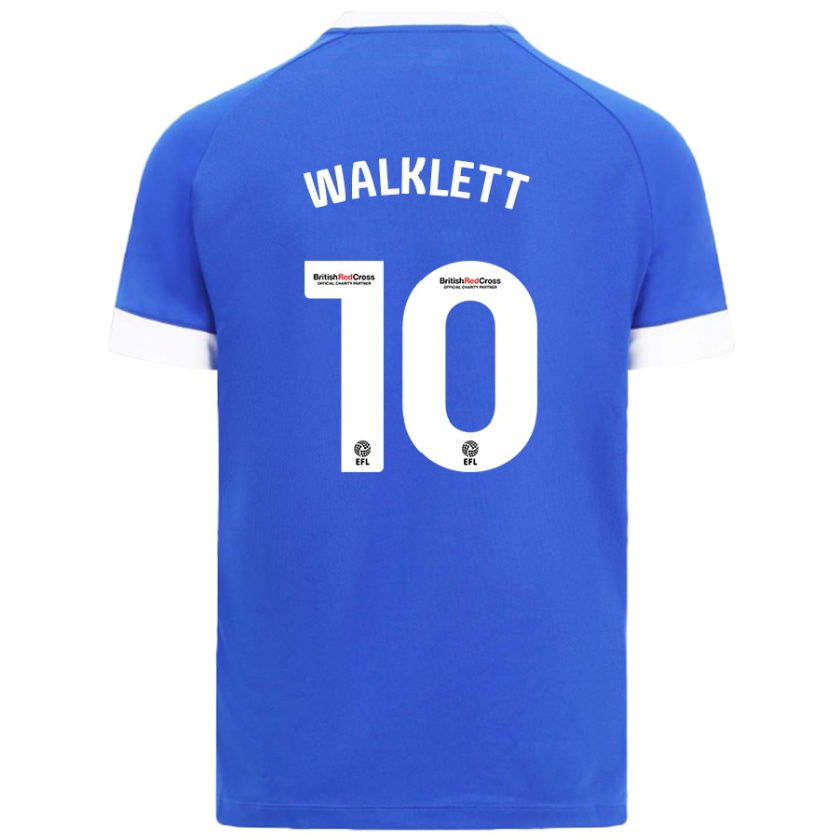 Kandiny Enfant Maillot Kerry Walklett #10 Bleu Ciel Tenues Domicile 2024/25 T-Shirt