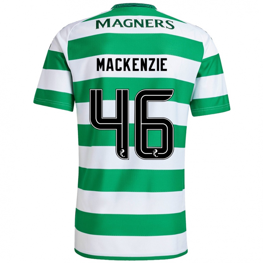 Kandiny Enfant Maillot Magnus Mackenzie #46 Vert Blanc Tenues Domicile 2024/25 T-Shirt