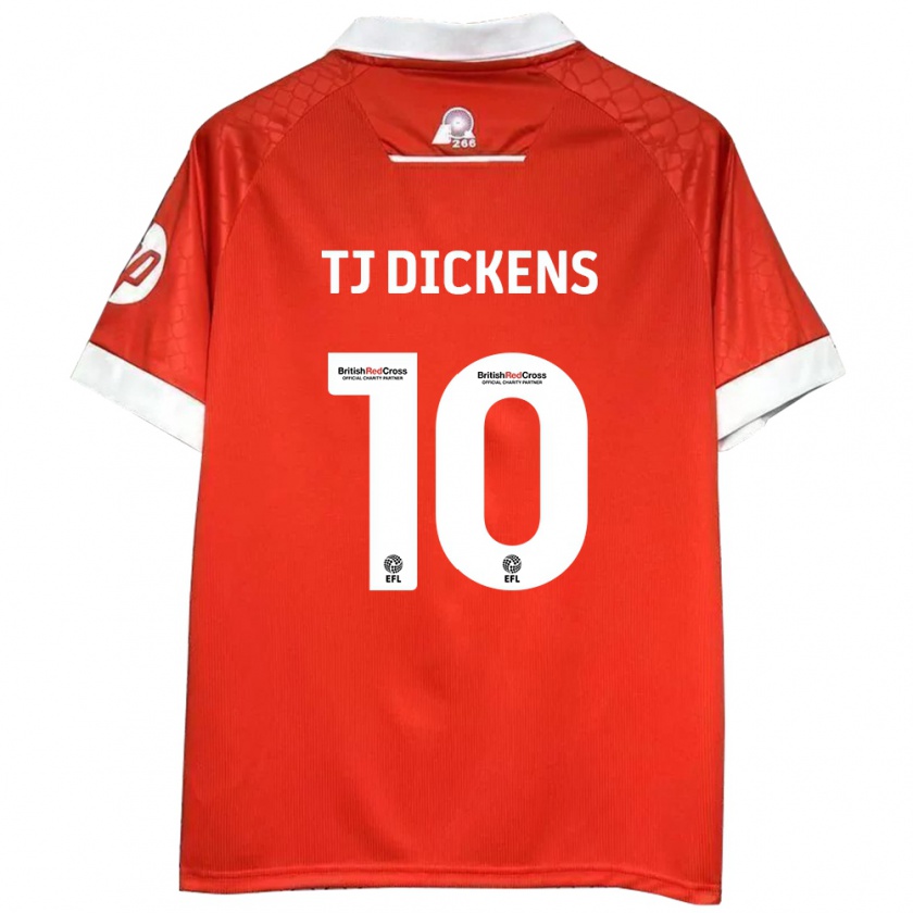 Kandiny Enfant Maillot Tonicha Tj Dickens #10 Rouge Blanc Tenues Domicile 2024/25 T-Shirt