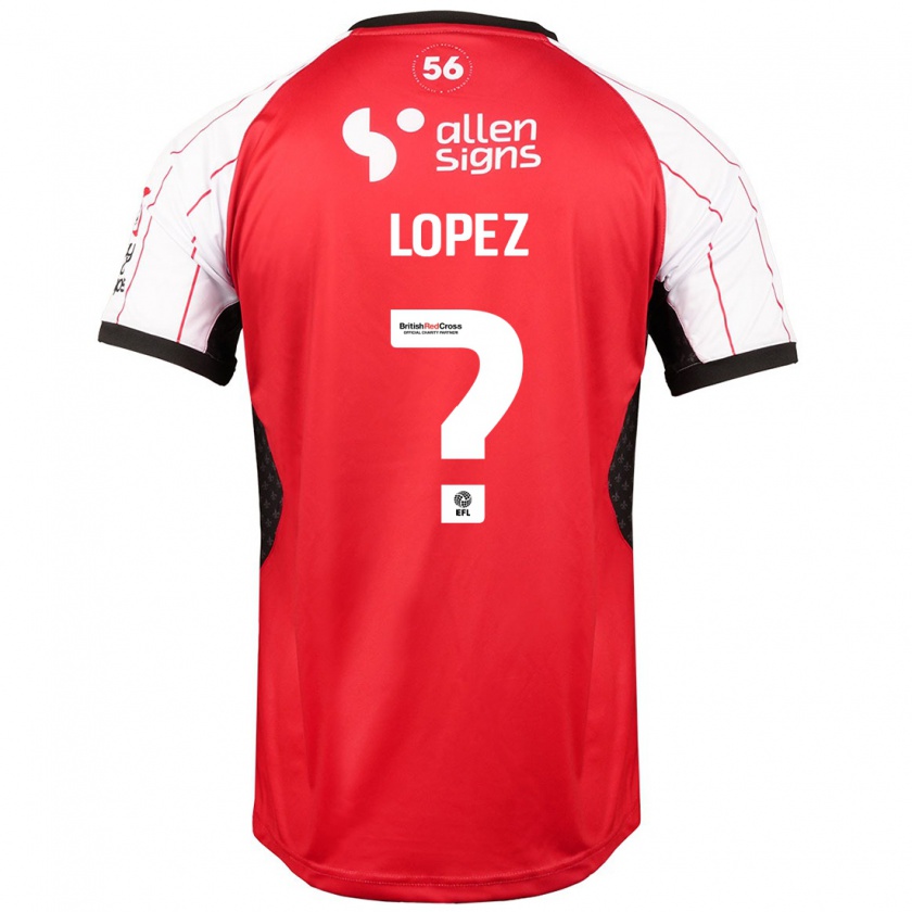 Kandiny Enfant Maillot Jersey Lopez #0 Blanc Tenues Domicile 2024/25 T-Shirt