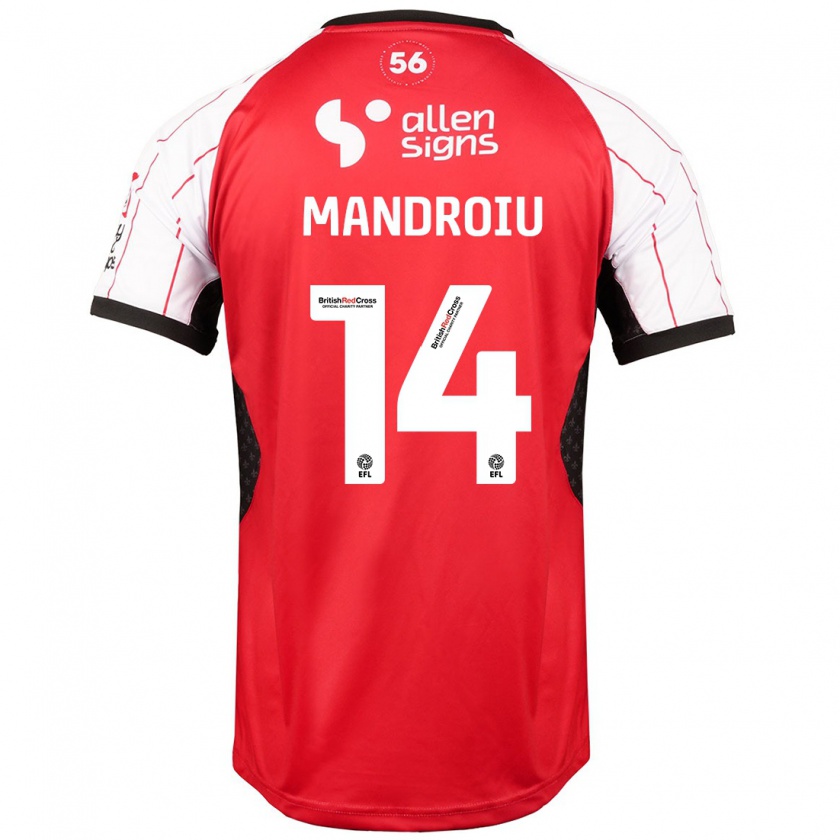 Kandiny Enfant Maillot Daniel Mandroiu #14 Blanc Tenues Domicile 2024/25 T-Shirt