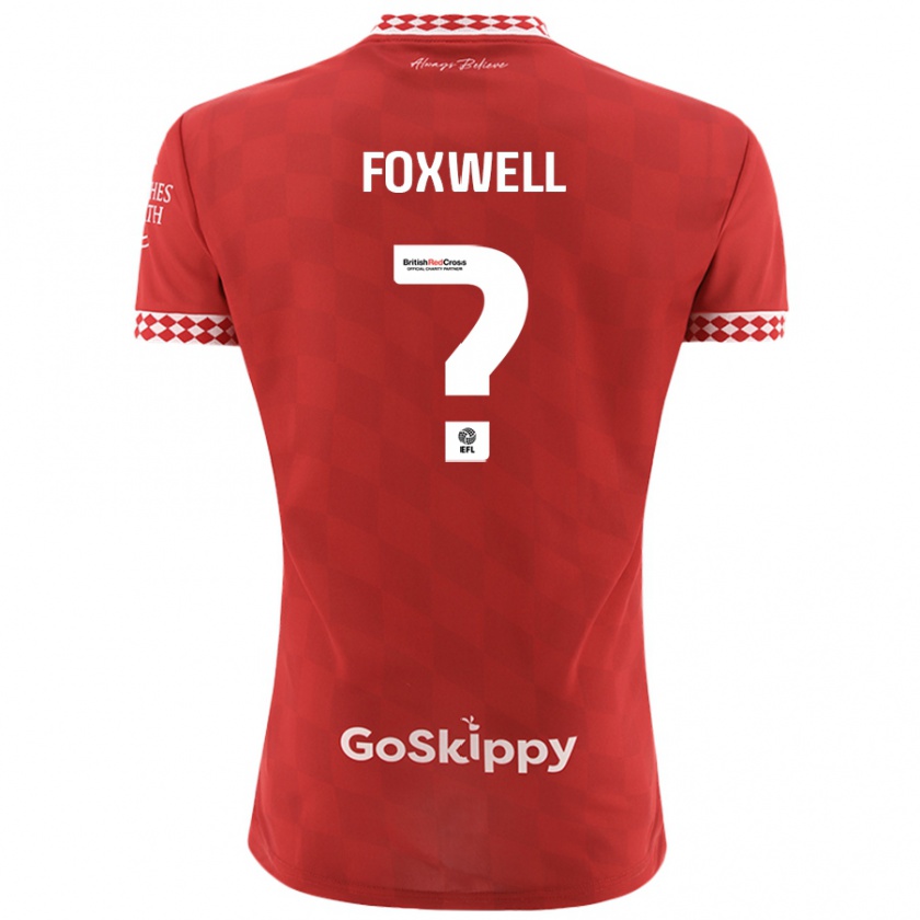 Kandiny Enfant Maillot Jaiden Foxwell #0 Rouge Tenues Domicile 2024/25 T-Shirt