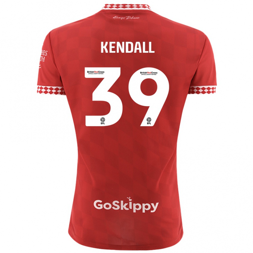 Kandiny Enfant Maillot Maya Kendall #39 Rouge Tenues Domicile 2024/25 T-Shirt