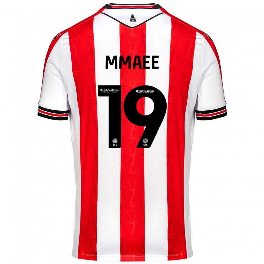 Kandiny Enfant Maillot Ryan Mmaee #19 Rouge Blanc Tenues Domicile 2024/25 T-Shirt