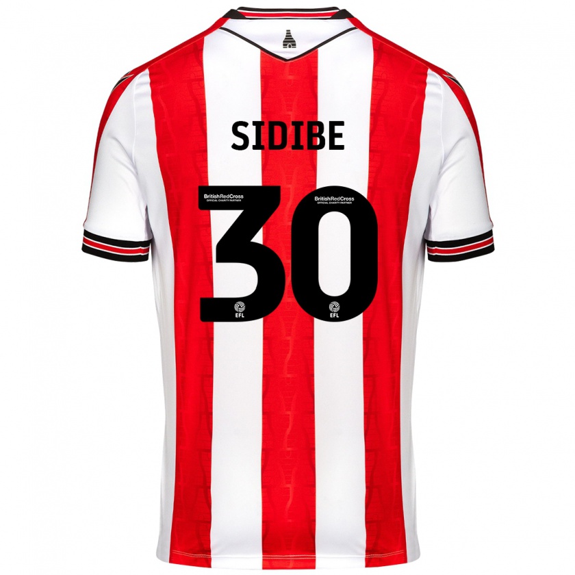 Kandiny Enfant Maillot Souleymane Sidibe #30 Rouge Blanc Tenues Domicile 2024/25 T-Shirt