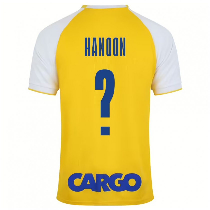 Kandiny Enfant Maillot Agam Hanoon #0 Jaune Blanc Tenues Domicile 2024/25 T-Shirt