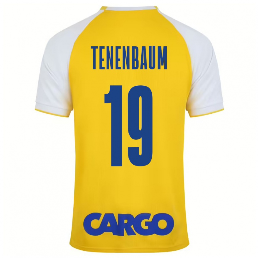 Kandiny Enfant Maillot Daniel Tenenbaum #19 Jaune Blanc Tenues Domicile 2024/25 T-Shirt