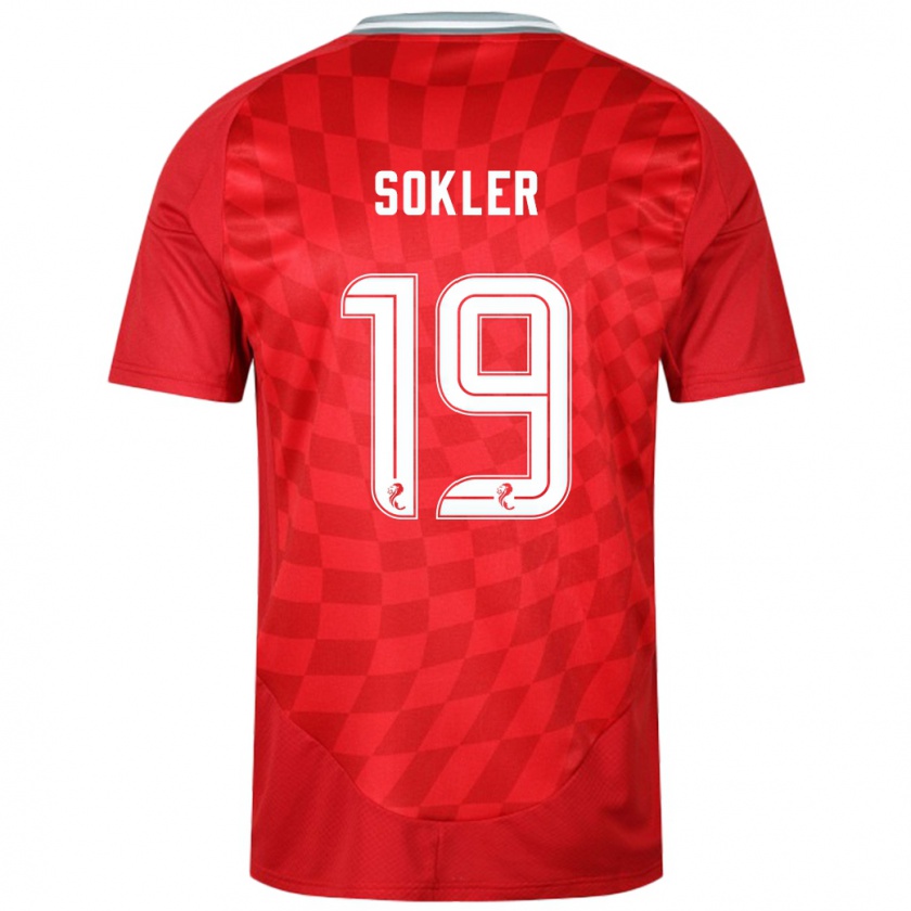 Kandiny Enfant Maillot Ester Sokler #19 Rouge Tenues Domicile 2024/25 T-Shirt