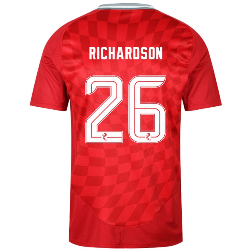 Kandiny Enfant Maillot Jayden Richardson #26 Rouge Tenues Domicile 2024/25 T-Shirt