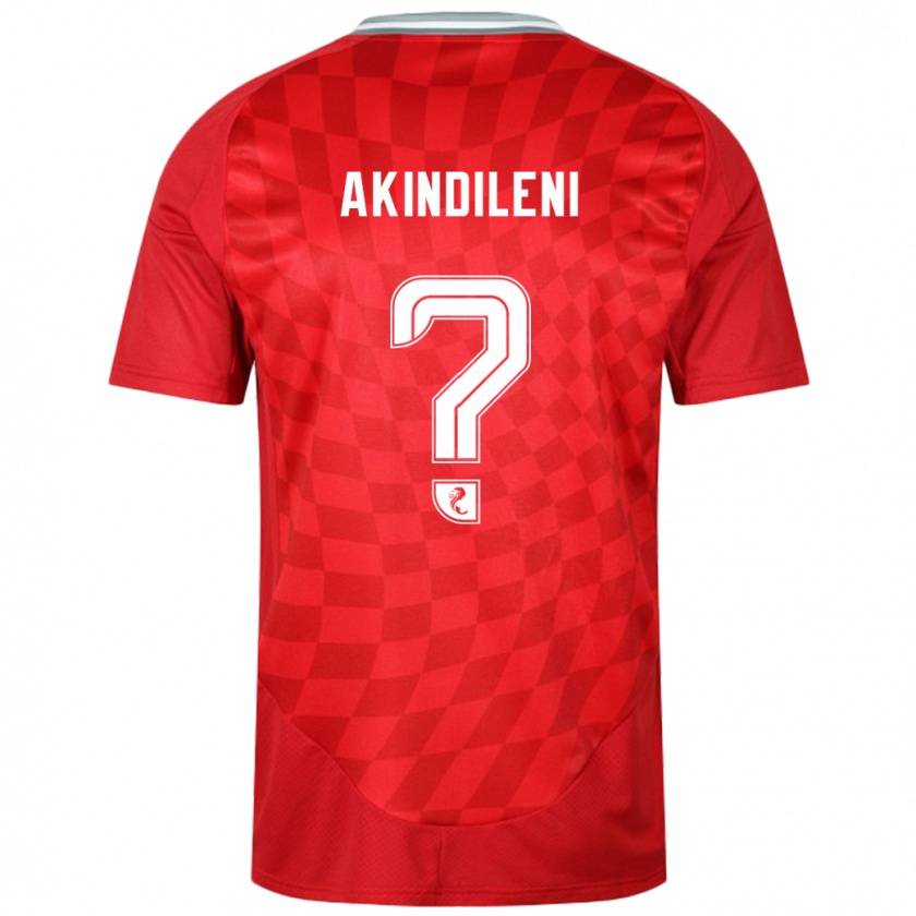 Kandiny Enfant Maillot Timothy Akindileni #0 Rouge Tenues Domicile 2024/25 T-Shirt