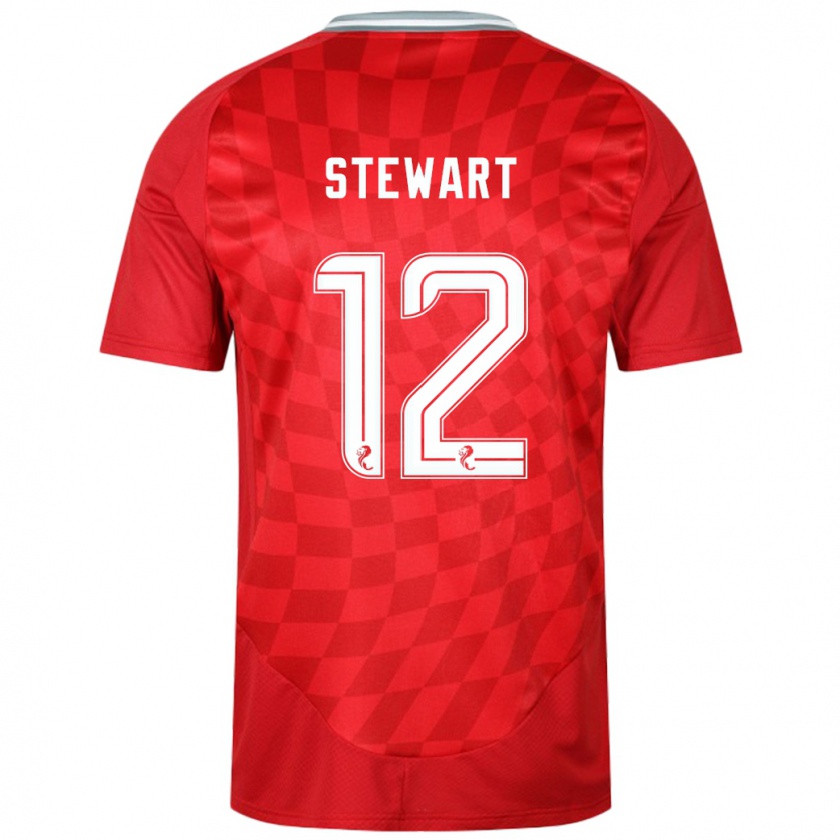 Kandiny Enfant Maillot Hannah Stewart #12 Rouge Tenues Domicile 2024/25 T-Shirt