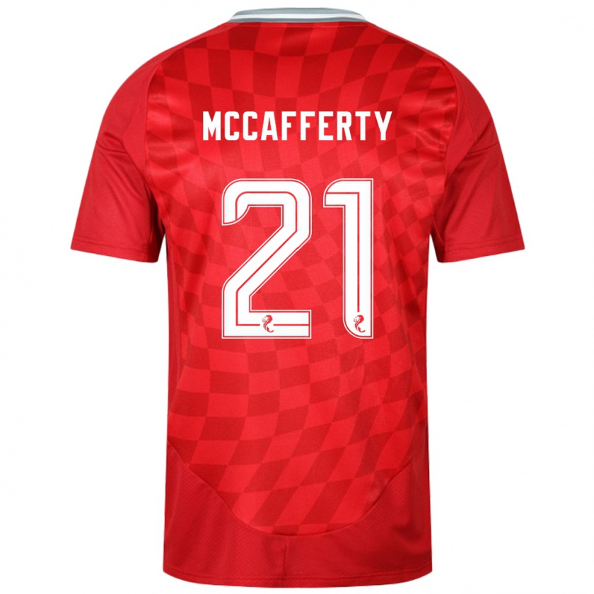 Kandiny Enfant Maillot Eirinn Mccafferty #21 Rouge Tenues Domicile 2024/25 T-Shirt