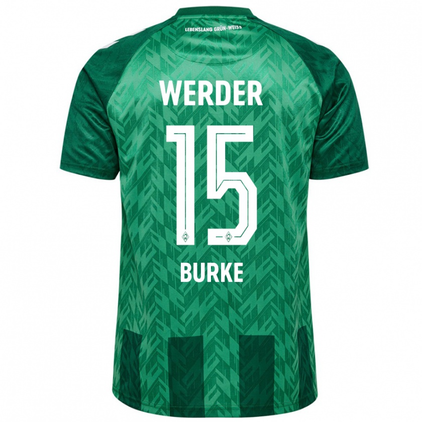 Kandiny Enfant Maillot Oliver Burke #15 Vert Tenues Domicile 2024/25 T-Shirt