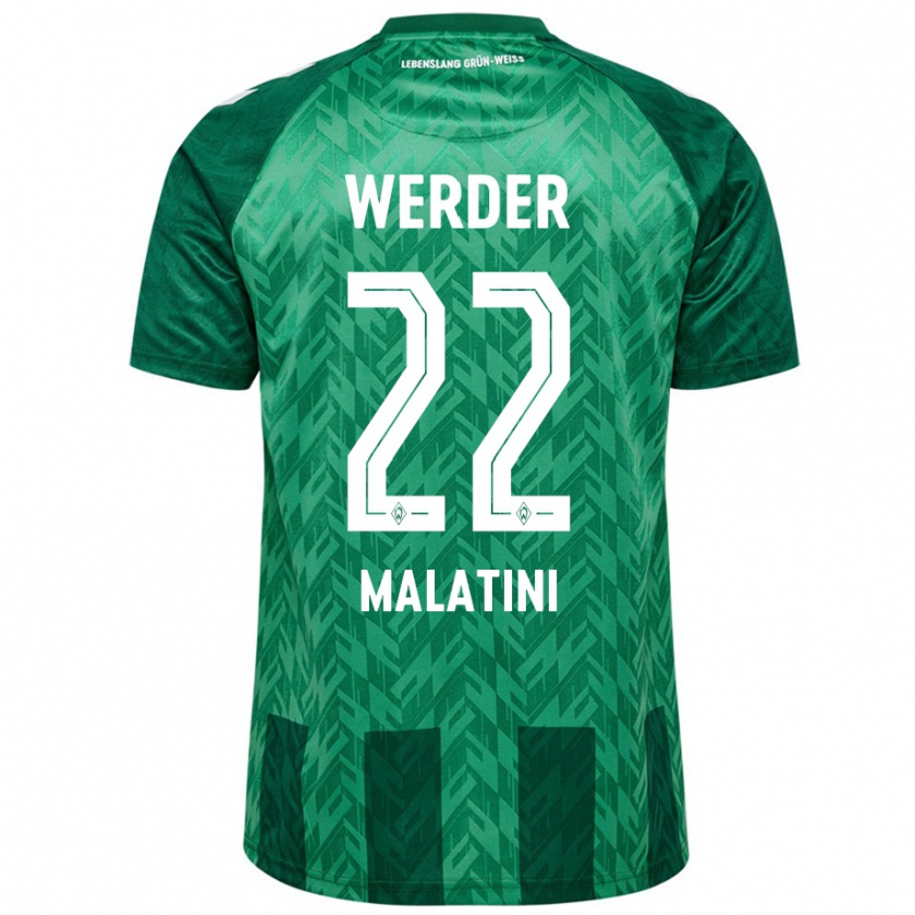 Kandiny Enfant Maillot Julián Malatini #22 Vert Tenues Domicile 2024/25 T-Shirt