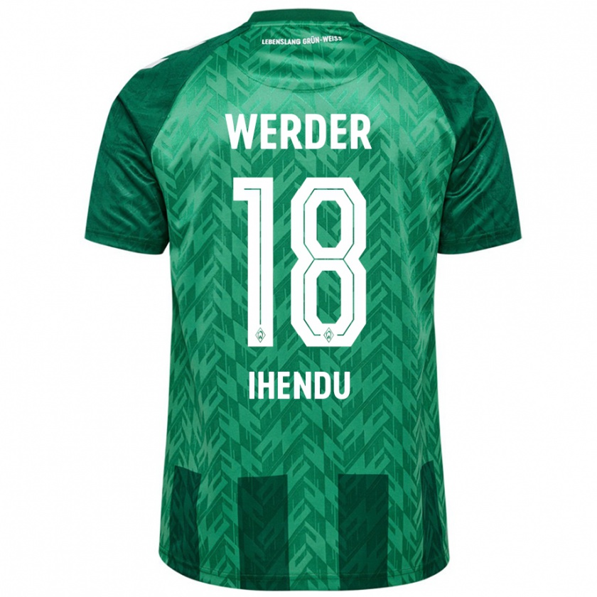 Kandiny Enfant Maillot Daniel Ihendu #18 Vert Tenues Domicile 2024/25 T-Shirt