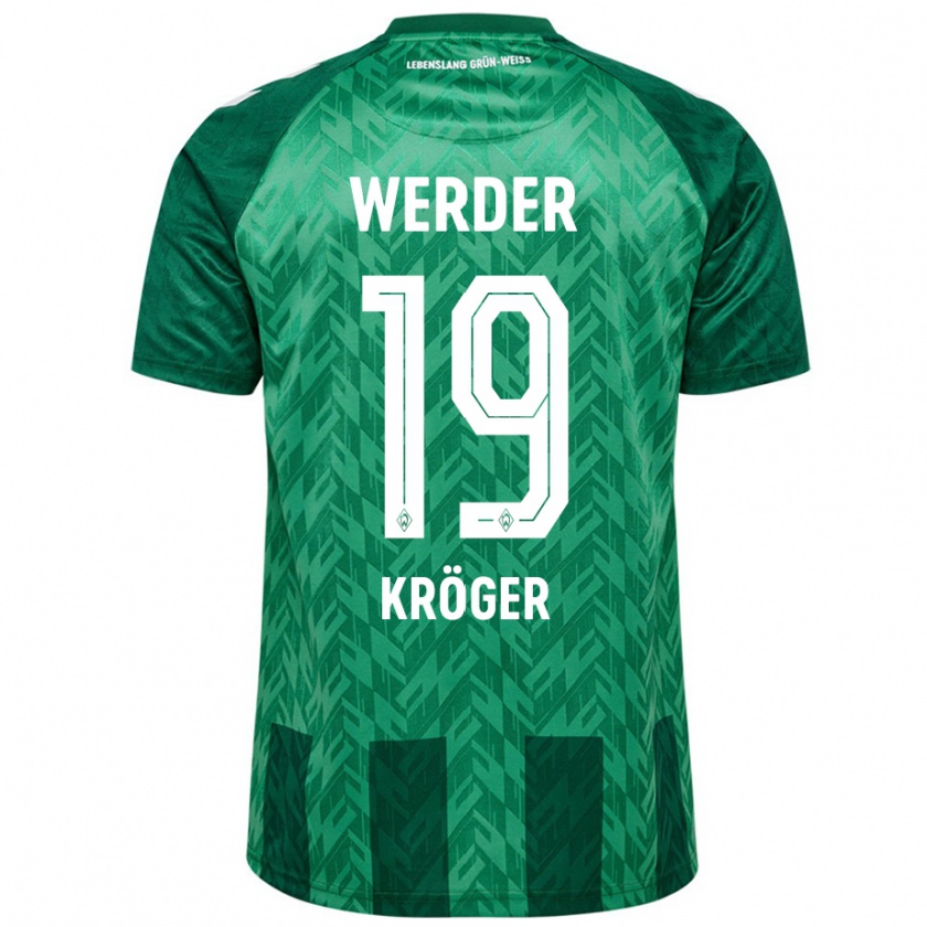 Kandiny Enfant Maillot Moritz Kröger #19 Vert Tenues Domicile 2024/25 T-Shirt