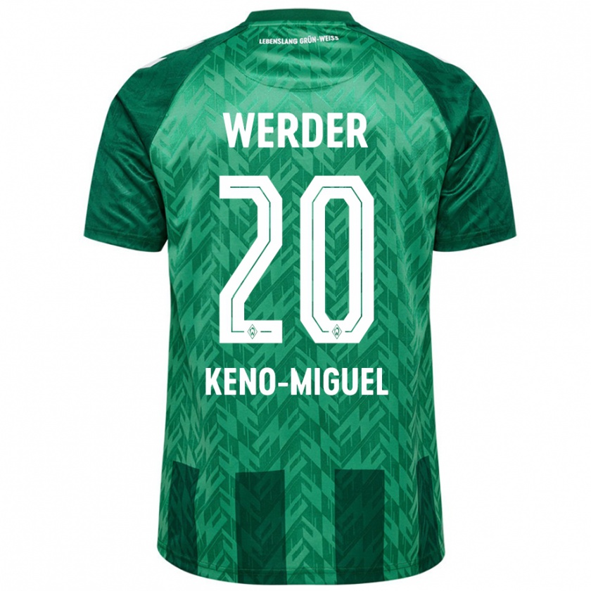 Kandiny Enfant Maillot Keno-Miguel Meyer #20 Vert Tenues Domicile 2024/25 T-Shirt