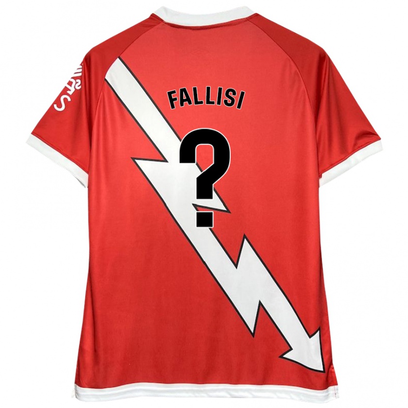 Kandiny Enfant Maillot Alessandro Fallisi #0 Blanc Rouge Tenues Domicile 2024/25 T-Shirt