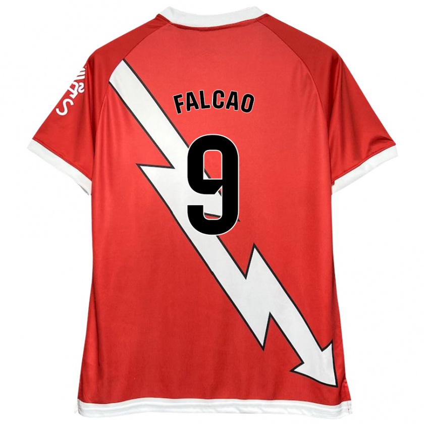 Kandiny Enfant Maillot Radamel Falcao #9 Blanc Rouge Tenues Domicile 2024/25 T-Shirt