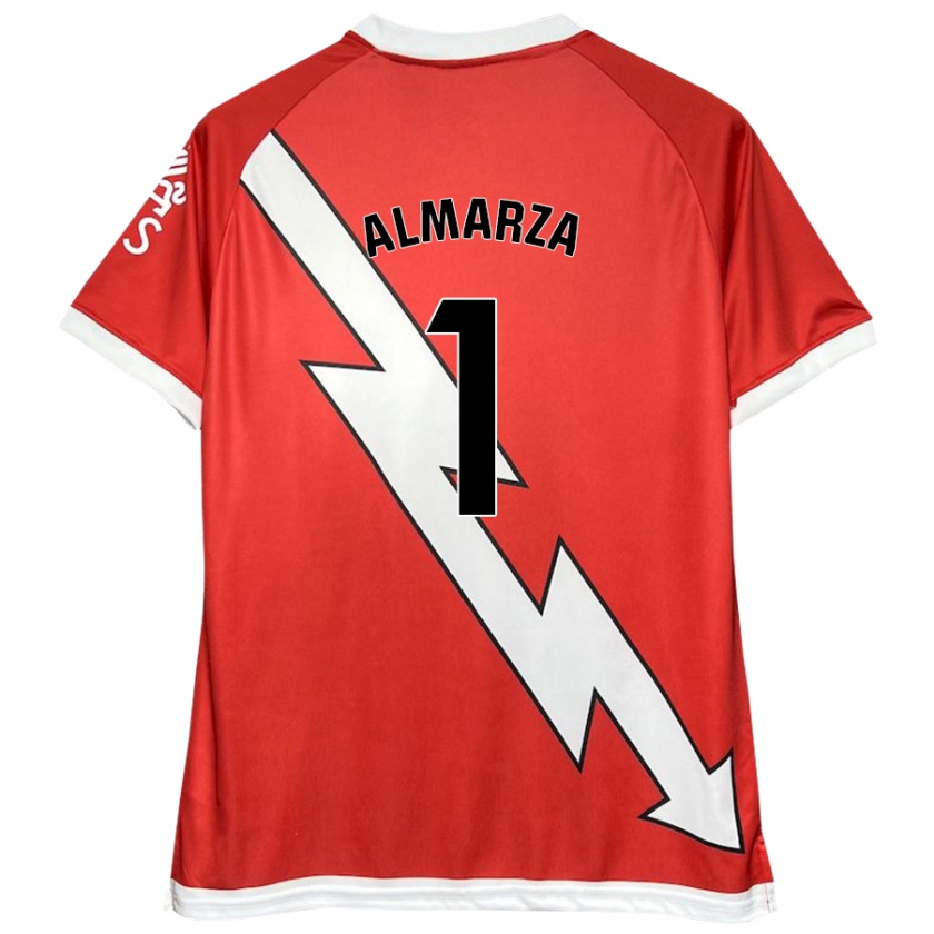 Kandiny Enfant Maillot Ana Almarza Garrido #1 Blanc Rouge Tenues Domicile 2024/25 T-Shirt