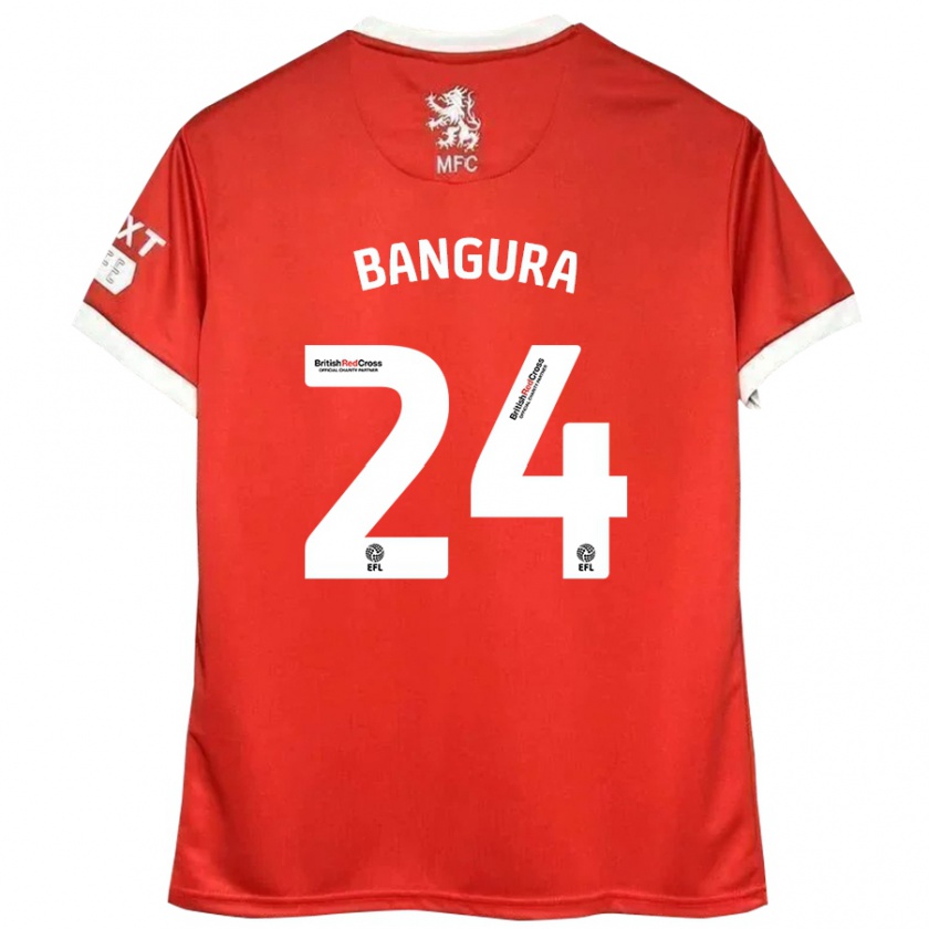 Kandiny Enfant Maillot Alex Bangura #24 Rouge Blanc Tenues Domicile 2024/25 T-Shirt